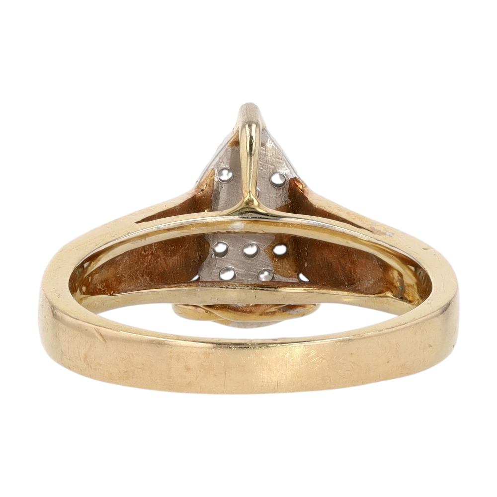 3/8 ctw 18K Two-Tone Gold Diamond Fashion Ring