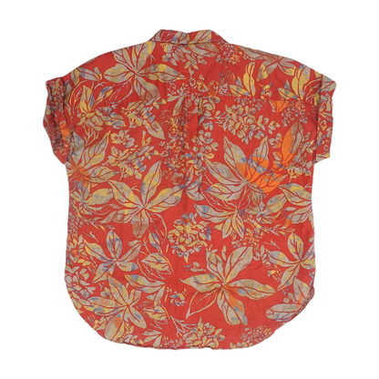 Red Floral Button Down