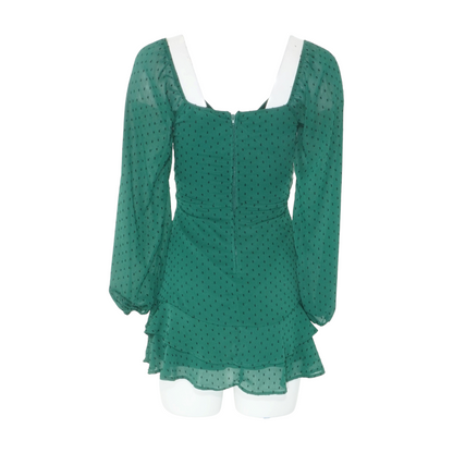 Green Polka Dot Mini Dress