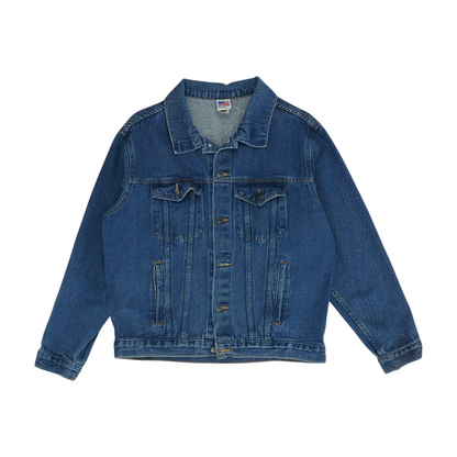 Vintage Guitar Embossed Denim Jacket
