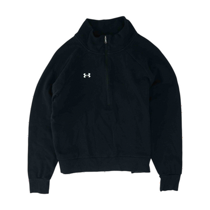 Black Solid 1/4 Zip Pullover