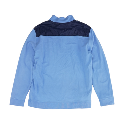 Blue Color Block 1/4 Zip Pullover