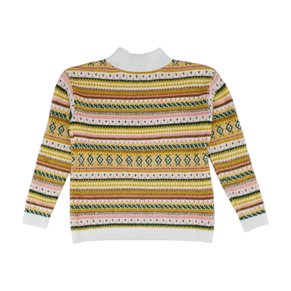 Multi Petite Striped Pullover Sweater