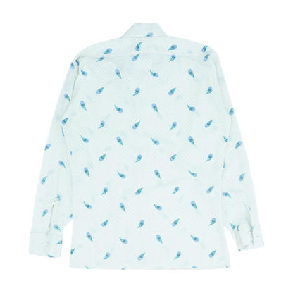 Beige Novelty Long Sleeve Button Down