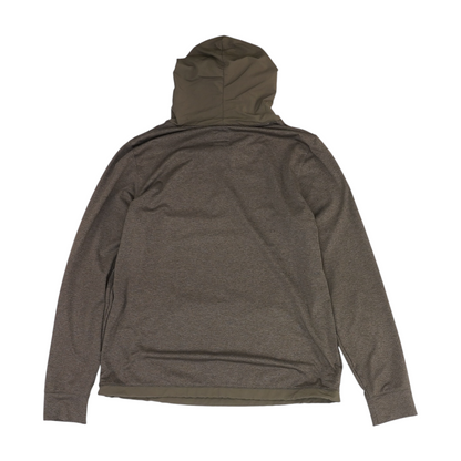Brown Solid Hoodie Pullover