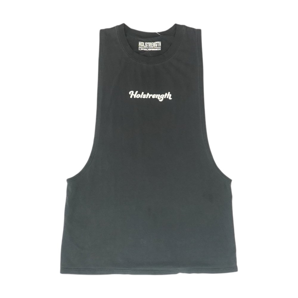 Black Solid Active Tank
