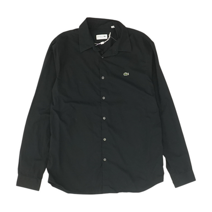 Black Solid Long Sleeve Button Down