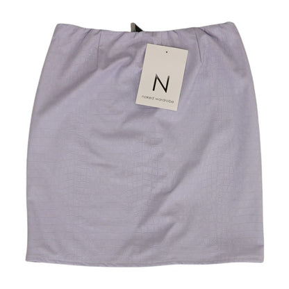 Purple Solid Mini Skirt