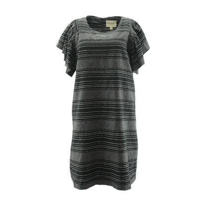Black Striped Midi Dress