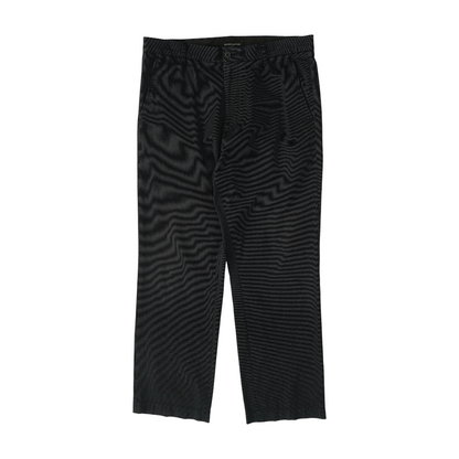 Black Striped Regular Pants
