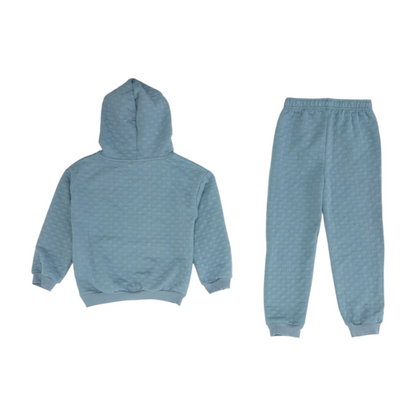 Blue Check Long Sleeve Set