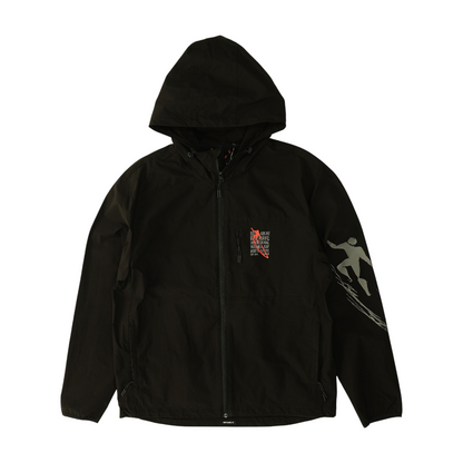 Black Solid Rain Jacket
