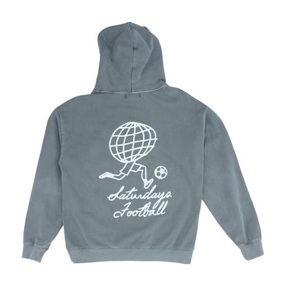 Gray Solid Hoodie Pullover