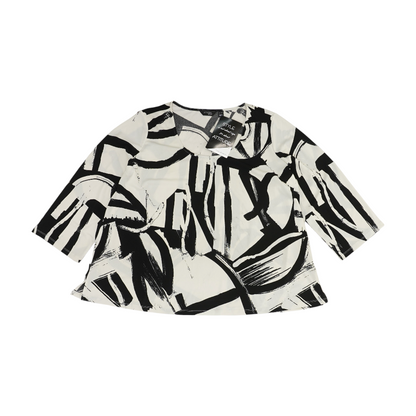 Ivory Plus Abstract Blouse