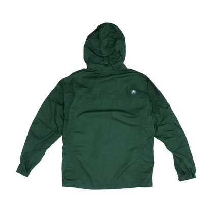 Green Solid Rain Jacket
