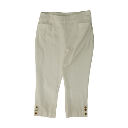 Ivory Solid Chino Capris