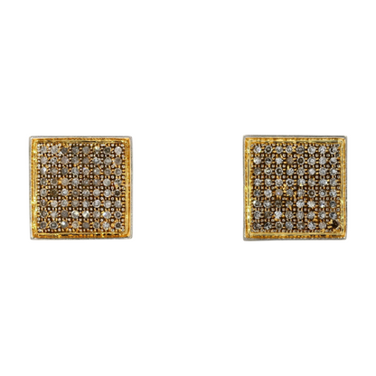 1/6 ctw  10K Yellow Gold Diamond Stud Earrings