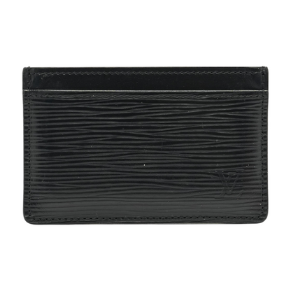Black Epi Leather Card Case