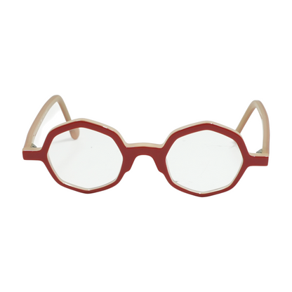 Red Adelys Geometric Prescription Eyewear