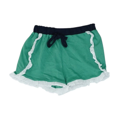 Green Solid Active Shorts