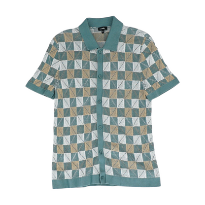 Green Check Short Sleeve Button Down