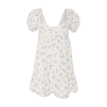 White Floral Mini Dress