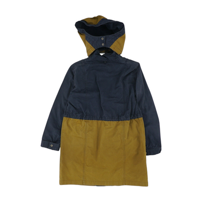 Navy Color Block Coat