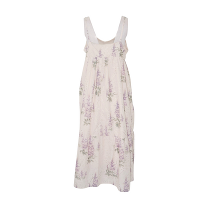 Cream Floral Midi Dress