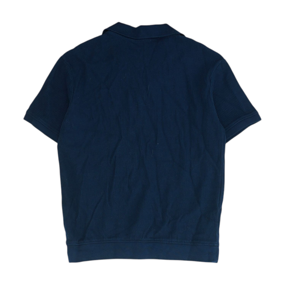 Zara Navy Solid Short Sleeve Polo – Image 2