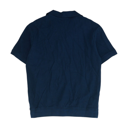 Zara Navy Solid Short Sleeve Polo – Image 2