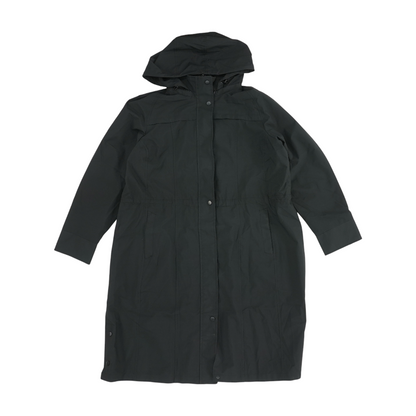 Black Solid Rain Coat