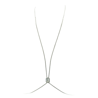 White Rhodium Plated Crystal Body Chain