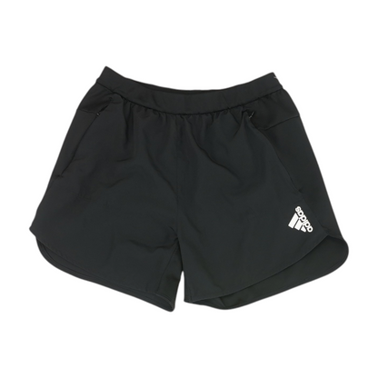 Black Solid Active Shorts