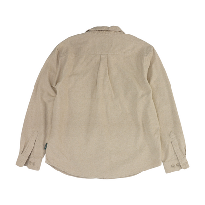 Tan Solid Long Sleeve Button Down