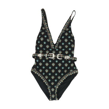 Black Print One-Piece