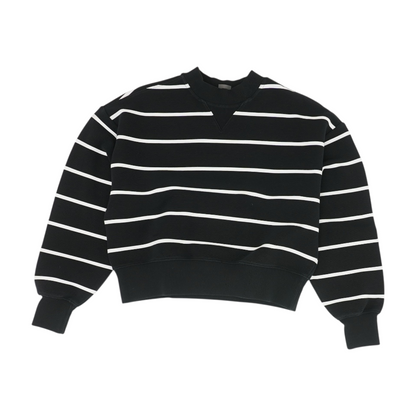 Black Striped Sweatshirt Pullover