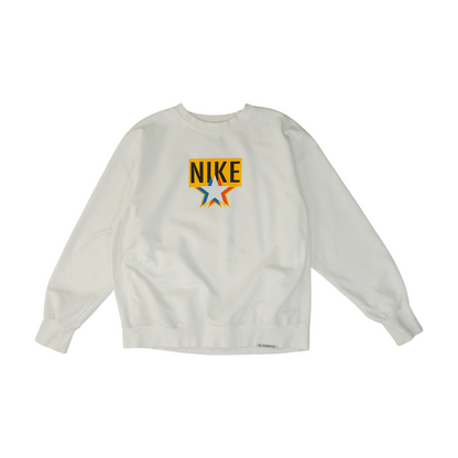 White Solid Sweatshirt Pullover