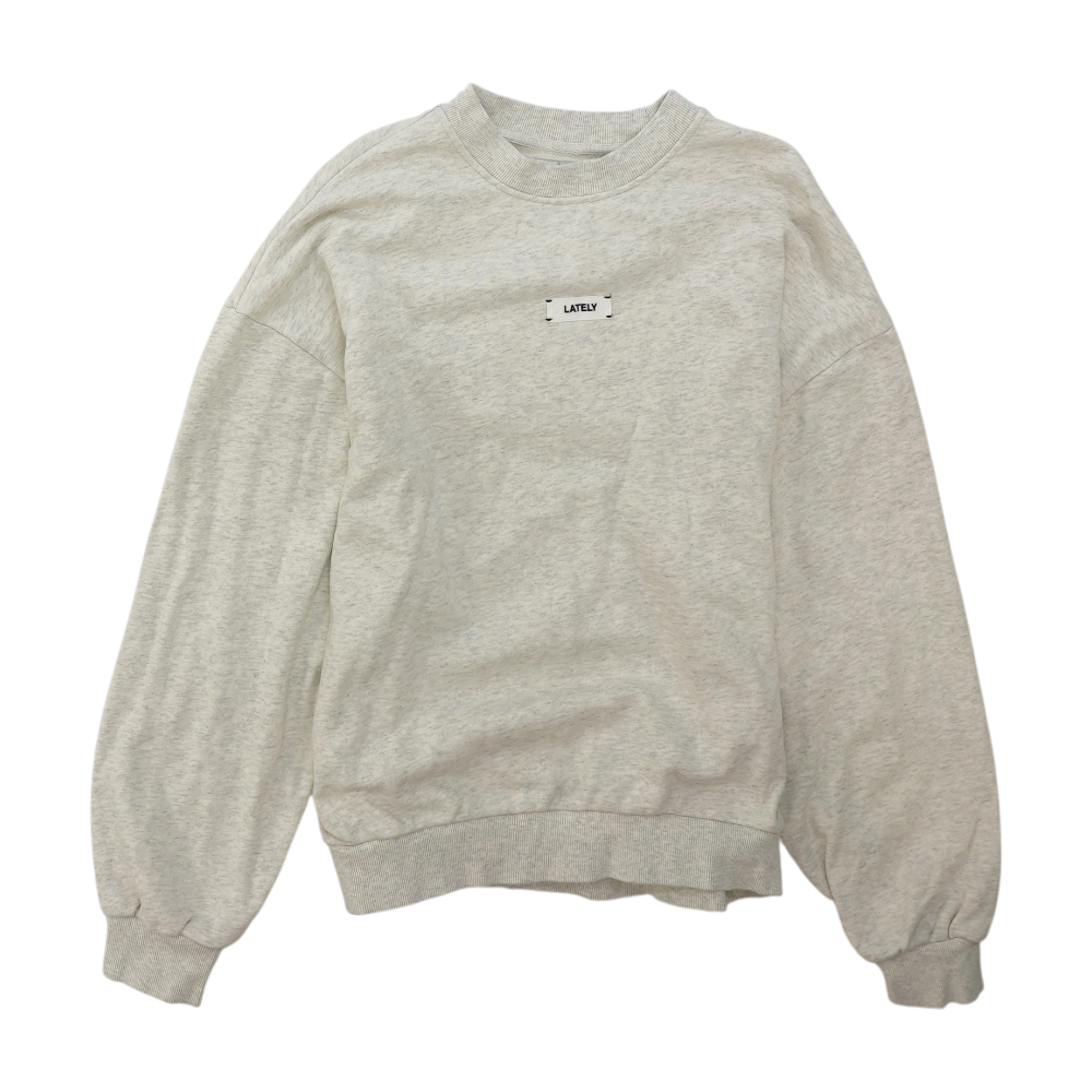Gray Solid Sweatshirt Pullover