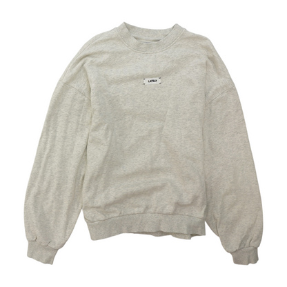 Gray Solid Sweatshirt Pullover