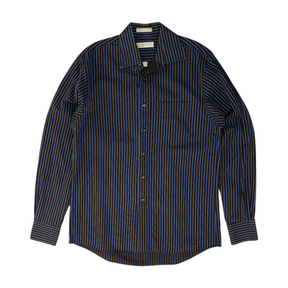 Brown Striped Long Sleeve Button Down