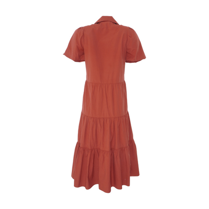 Rust Midi Dress