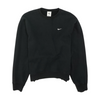 Black Solid Sweatshirt Pullover