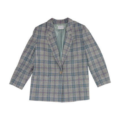 Blue Plaid Blazer