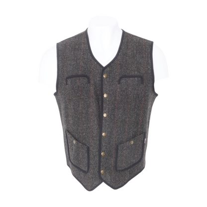 Black Utility Vest Snap Front Closure