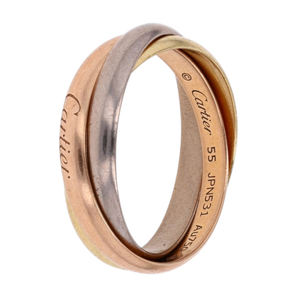 18K Tri-Tone Gold Band Ring
