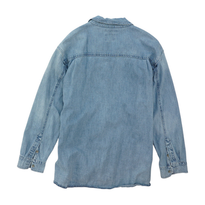 Blue Plus Size Button Down