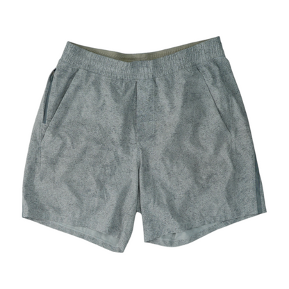 Gray Abstract Active Shorts