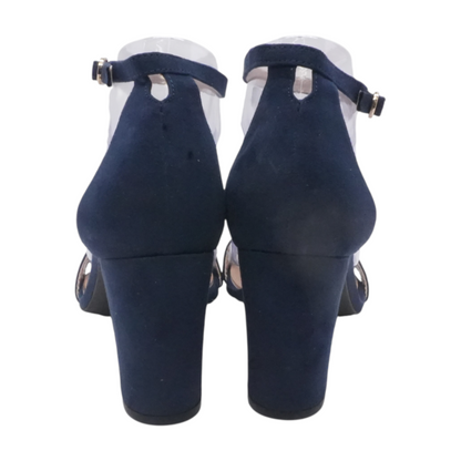 Navy Block Heels