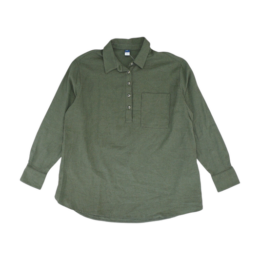 Green Maternity Herringbone Blouse