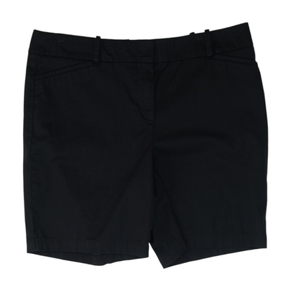 Black Solid Chino Shorts